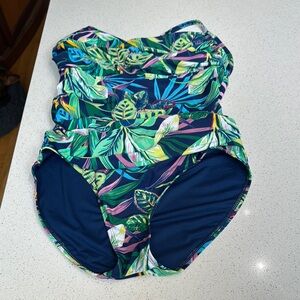 Bleu Rod Beattie Blue and Green Tropical One Piece